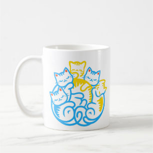 Caneca De Café Pilha De Gatos Gatinhos Engraçados, Pão De Gato Bo