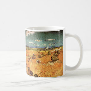 Caneca De Café Pilha de Trigo com Ceifador por Vincent van Gogh