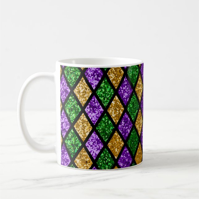 Caneca De Café Pillett brilhante, roxo e ouro (Esquerda)