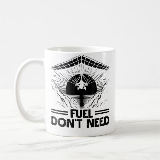 Caneca De Café Piloto De Asa Delta Sem Combustível