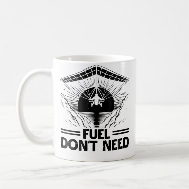 Caneca De Café Piloto De Asa Delta Sem Combustível (Esquerda)