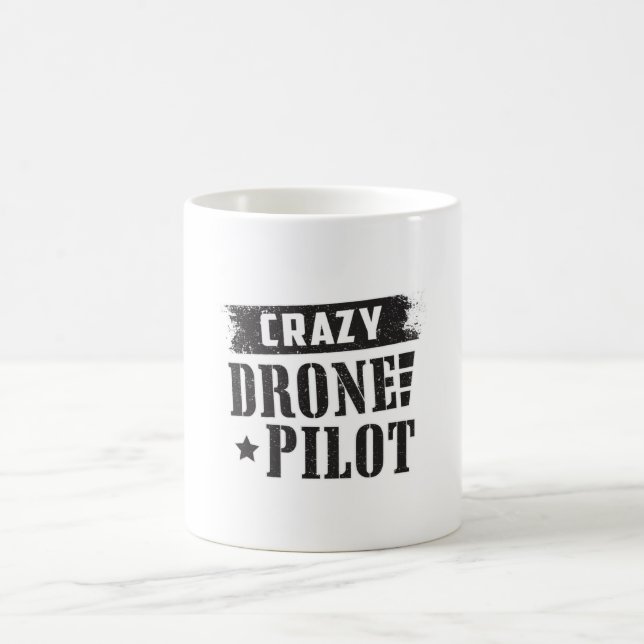 Caneca De Café Piloto de Drone Quadcopter Drones de FPV Engraçado (Centro)