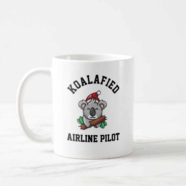 Caneca De Café Piloto de linha aérea Koalafied (Esquerda)