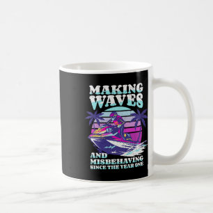 Caneca De Café Piloto de Motocicleta Aquática Pwc I Fazendo Ondas