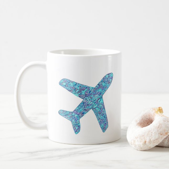 Caneca De Café Piloto em andamento (Com Donut)