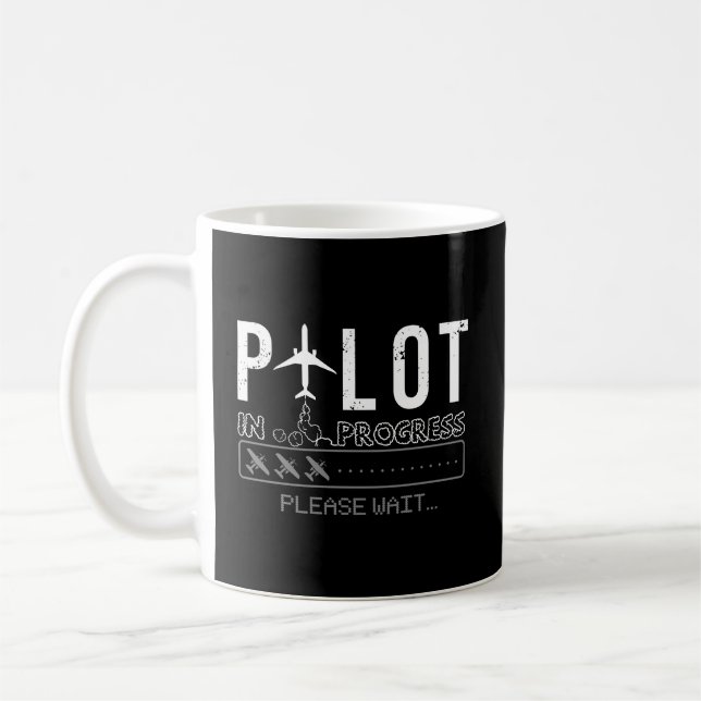 Caneca De Café Piloto Em Curso Aeródromo Futuro - Piloto Aéreo (Esquerda)