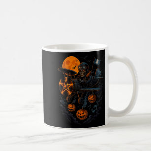 Caneca De Café Piloto Esqueleto Arte Halloween Avião Assustador P