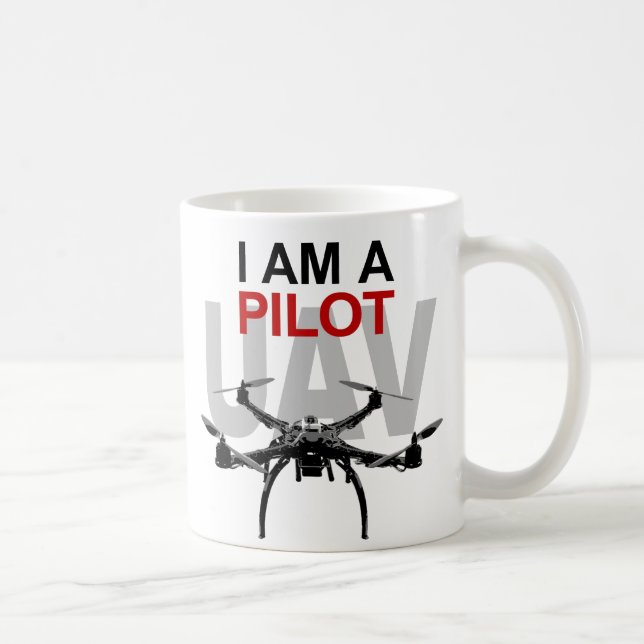 Caneca De Café Piloto quadpiloto UAV Quadcopter (Direita)
