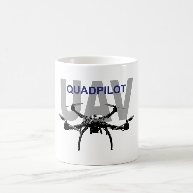 Caneca De Café Piloto quadpiloto UAV Quadcopter (Centro)