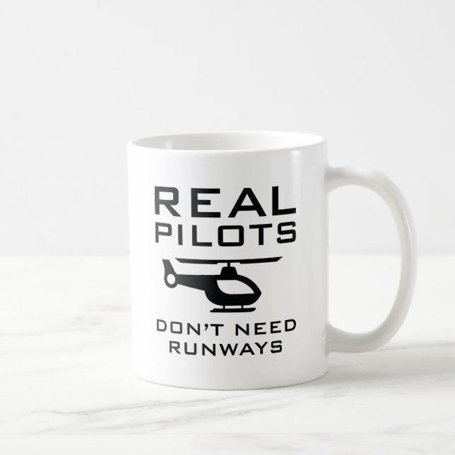 Caneca De Café Pilotos reais não precisam de pistas (Direita)