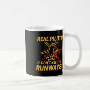 Caneca De Café Pilotos reais não precisam de pistas Funny Woman P