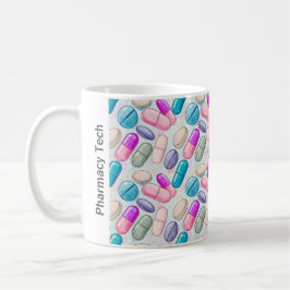 Caneca De Café Pílula de Cinzas Púrpura, Rosa, de Farmacovigilânc
