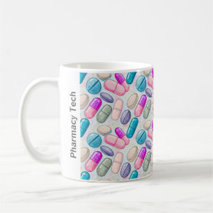 Caneca De Café Pílula de Cinzas Púrpura, Rosa, de Farmacovigilânc