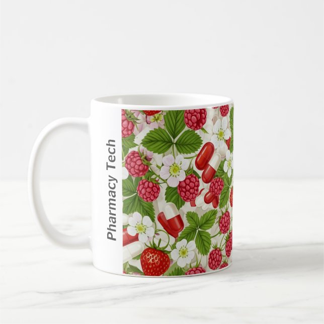 Caneca De Café Pílula de Farmácia personalizada de Berry e Pílula (Esquerda)