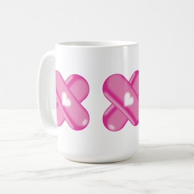Caneca De Café Pílula Rosa Poção do Amor  (Frente Esquerda)