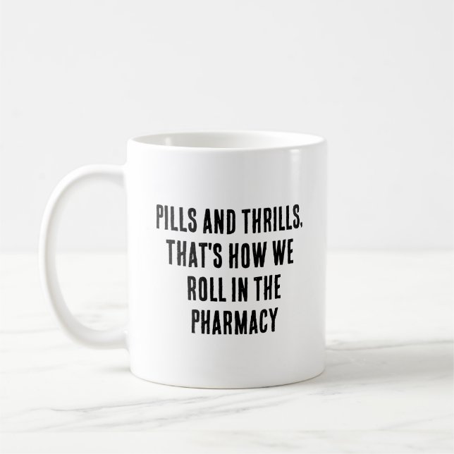 Caneca De Café Pílulas e emoções, é assim que nós rolamos no braç (Esquerda)