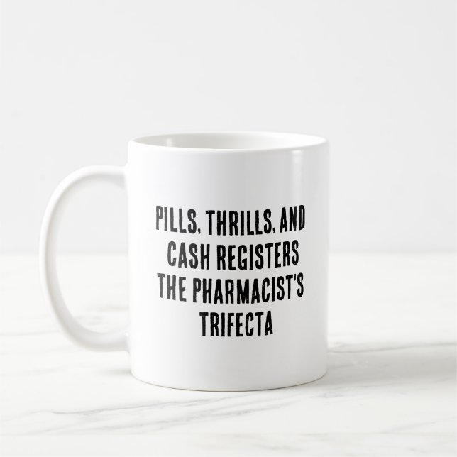Caneca De Café Pílulas, emoções e caixas registradoras - a farmac (Esquerda)