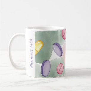 Caneca De Café Pílulas rosadas roxas de Cinzas de Mug de Farmácia