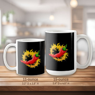 Caneca De Café Pimenta com chama