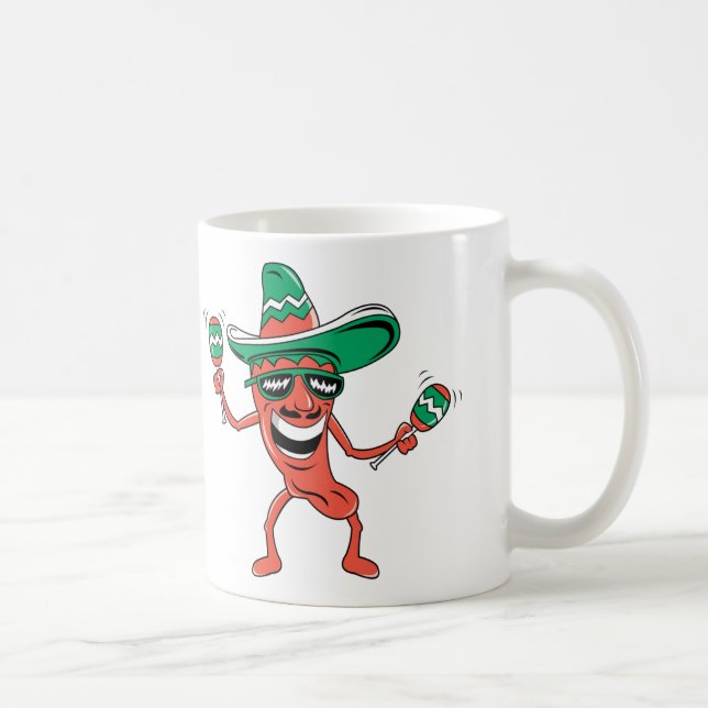 Caneca De Café Pimenta-do-partido em Sombrero com Maracas (Direita)
