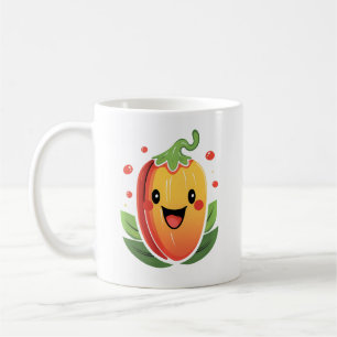 Caneca De Café Pimenta Quente Kawaii Chili Comida Apimentada