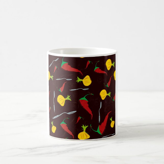 Caneca De Café Pimentões E Cebolas (Criador carregado)