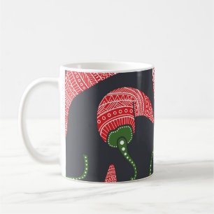 Caneca De Café Pimentos com pimentões vermelhos: padrão de vinhet
