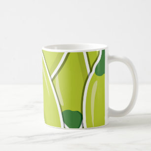 Caneca De Café Pimentos pimentões de cor verde
