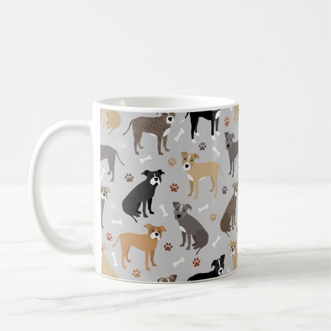 Caneca De Café Pinças e ossos de Pitbull (Esquerda)