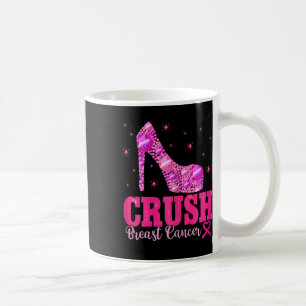 Caneca De Café Pincel cor-de-rosa para a consciência do Cancer da