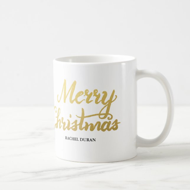 Caneca De Café Pincel de pelúcia do Feliz Natal (Direita)