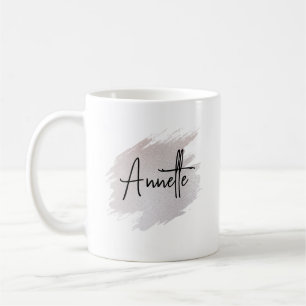 Caneca De Café Pincelada brilhante e chic personalizada 