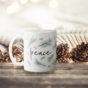 Caneca De Café Pine Boughs   Férias