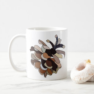 Caneca De Café Pine Cone Natureza Moderna