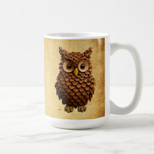 Caneca De Café Pine Cone Owl