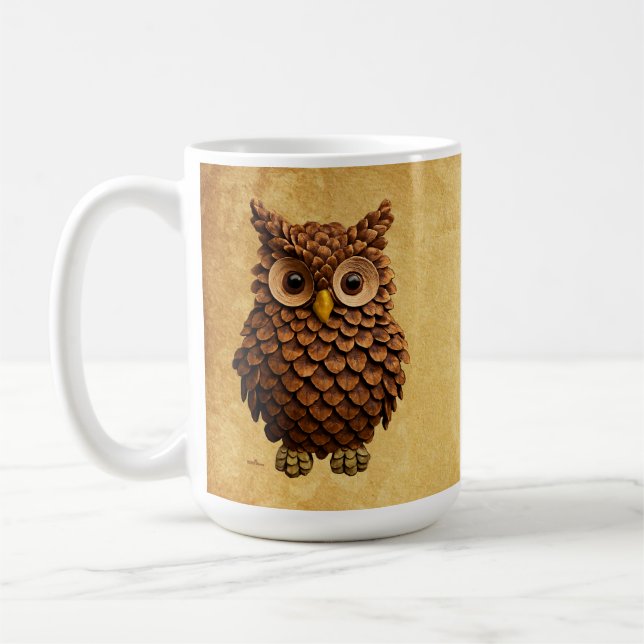 Caneca De Café Pine Cone Owl (Esquerda)