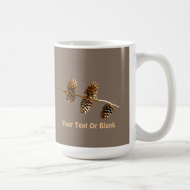 Caneca De Café Pine Cones (Direita)