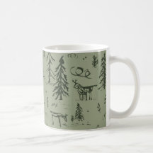 Pine Deer Lake Life - Sage Green Woodland Standard