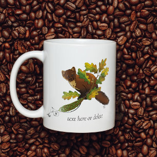 Caneca De Café Pine Marten Autumn Leaves