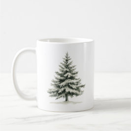 Caneca De Café Pine Tree Covered with snow