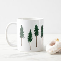Pine Trees Padrão Minimalista da Floresta