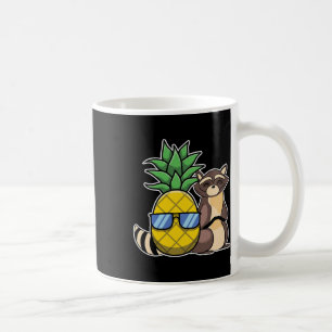 Caneca De Café Pineapple Aloha Beaches Hawaii Raccoon Gift - Raco