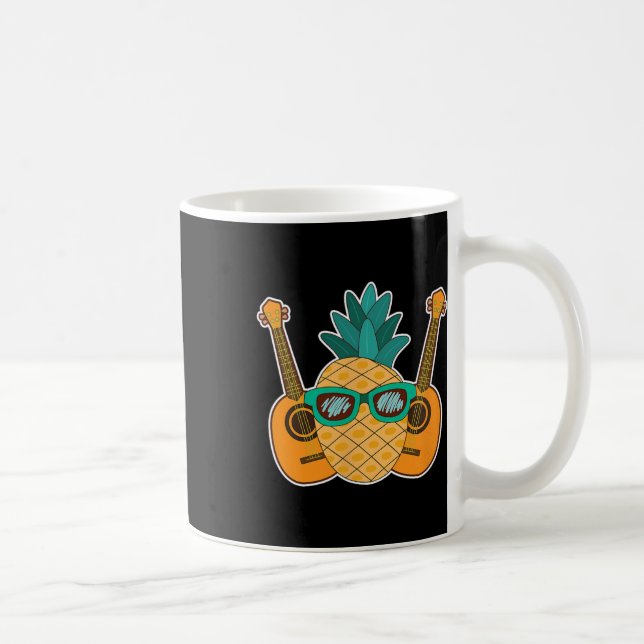 Caneca De Café Pineapple Aloha Beaches Hawaii Ukulele Gift - Guit (Direita)