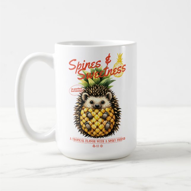 CANECA DE CAFÉ PINEAPPLE DE CHAVE DE ESPINHA E DOCE (Esquerda)