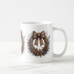 Caneca De Café Pinecone Wreath Mug