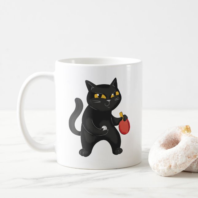 CANECA DE CAFÉ PING PONG CAT (Com Donut)
