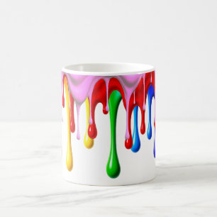 Caneca De Café Pingo de Chuva Colorido