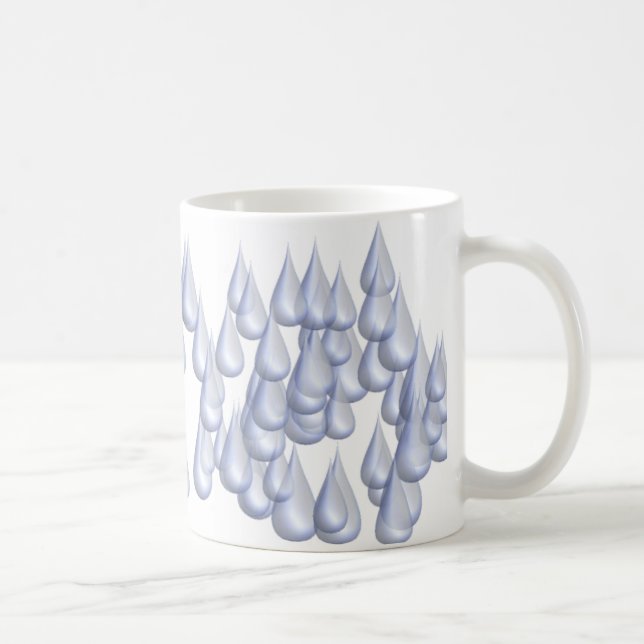 Caneca De Café Pingos de chuva (3D) (Direita)