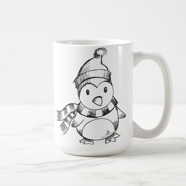 Caneca De Café Pinguim (Direita)
