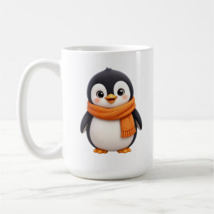 Caneca De Café Pinguim Adorável de Inverno